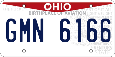 OH license plate GMN6166