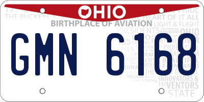 OH license plate GMN6168