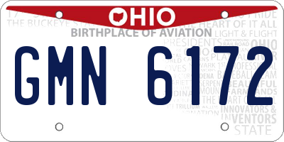 OH license plate GMN6172