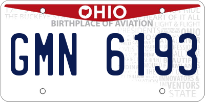 OH license plate GMN6193