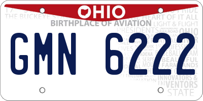 OH license plate GMN6222
