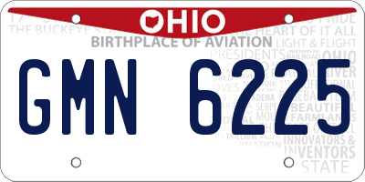 OH license plate GMN6225