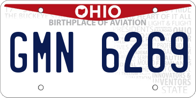 OH license plate GMN6269