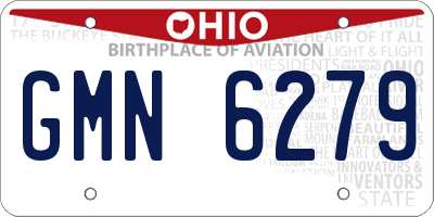 OH license plate GMN6279
