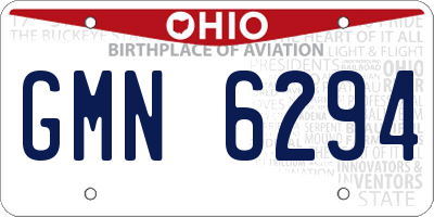 OH license plate GMN6294