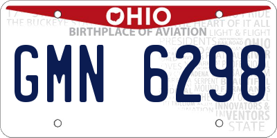 OH license plate GMN6298