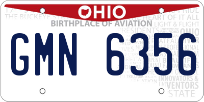 OH license plate GMN6356