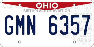 OH license plate GMN6357