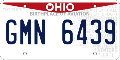 OH license plate GMN6439