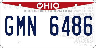 OH license plate GMN6486