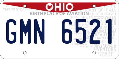 OH license plate GMN6521