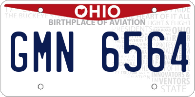 OH license plate GMN6564