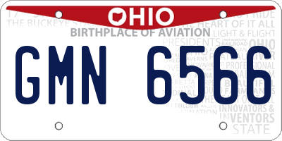 OH license plate GMN6566