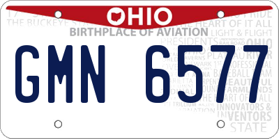 OH license plate GMN6577