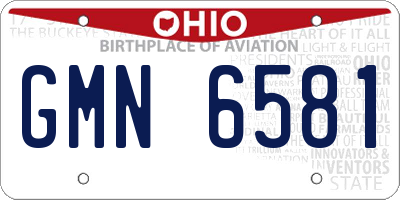 OH license plate GMN6581