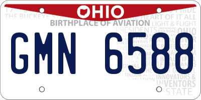OH license plate GMN6588
