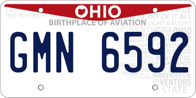OH license plate GMN6592