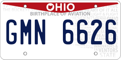 OH license plate GMN6626