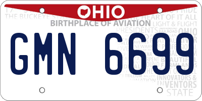 OH license plate GMN6699