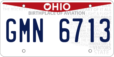 OH license plate GMN6713