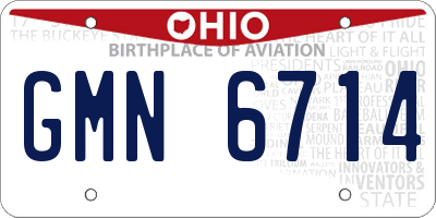 OH license plate GMN6714