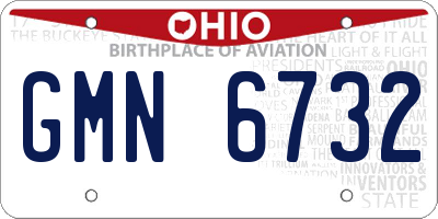 OH license plate GMN6732