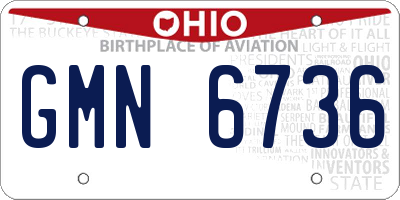 OH license plate GMN6736