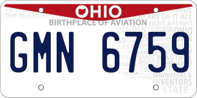 OH license plate GMN6759