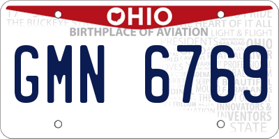 OH license plate GMN6769