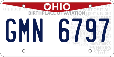 OH license plate GMN6797