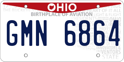 OH license plate GMN6864