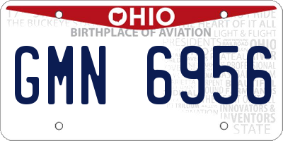OH license plate GMN6956