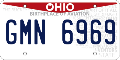 OH license plate GMN6969