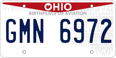 OH license plate GMN6972