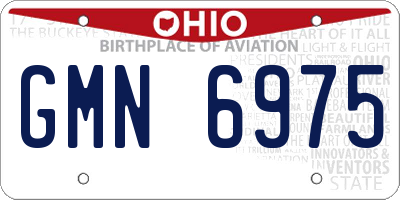 OH license plate GMN6975