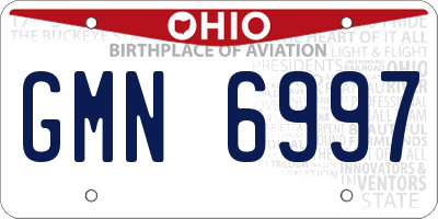 OH license plate GMN6997