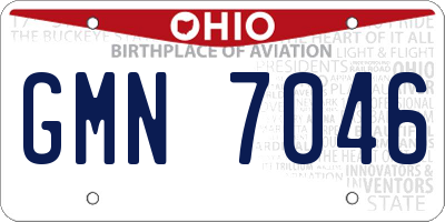 OH license plate GMN7046