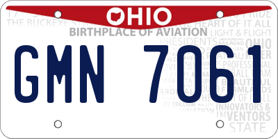 OH license plate GMN7061