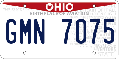 OH license plate GMN7075