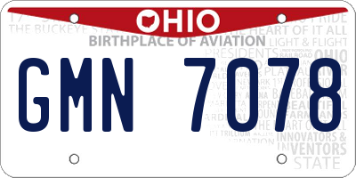 OH license plate GMN7078