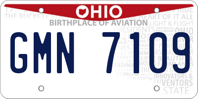 OH license plate GMN7109