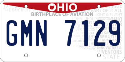 OH license plate GMN7129
