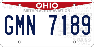 OH license plate GMN7189