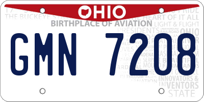 OH license plate GMN7208