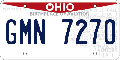 OH license plate GMN7270
