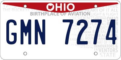 OH license plate GMN7274