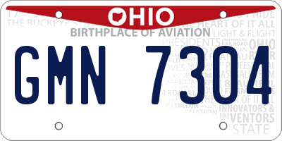 OH license plate GMN7304