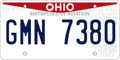 OH license plate GMN7380