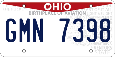 OH license plate GMN7398