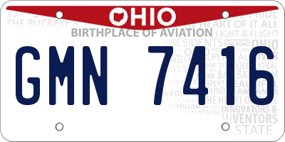 OH license plate GMN7416